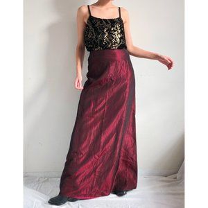 vintage burbundy maxi/long skirt